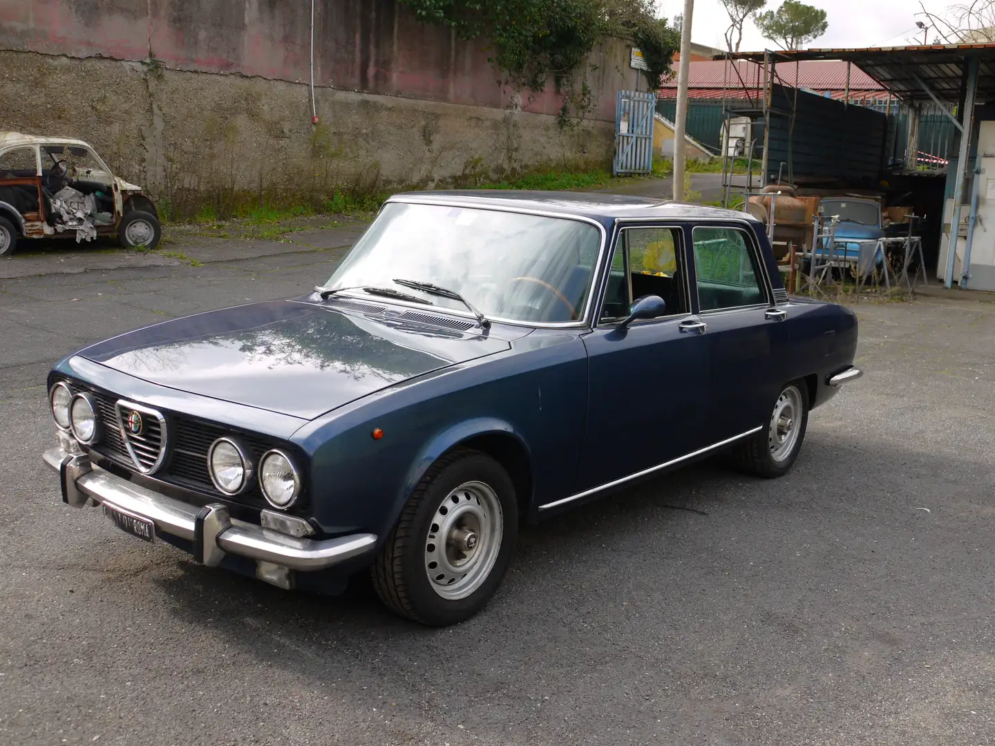 Alfa Romeo 2000 Berlina 1973 – Targa e libretto originali ROMA Modrá - 1