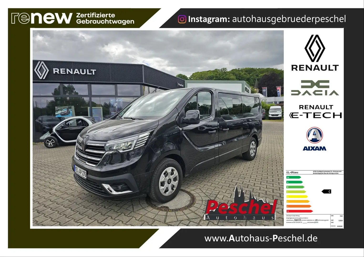Renault Trafic dCi 150 Grand Evolution 8 Sitzer 2 Schiebetüren Noir - 1